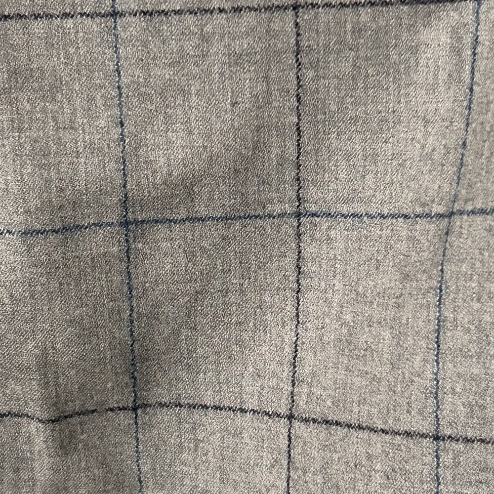Talbots Italian Flannel Wool Wide Leg Plaid Trousers 2 - Picture 5 of 10